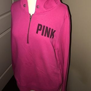Victoria’s Secret PINK VINTAGE Half Zip Hoodie Sweatshirt